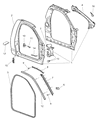 Dodge Ram 2500 Weather Strip Diagram - 55275611AD