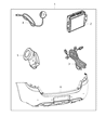 Dodge Dart Parking Assist Distance Sensor Diagram - 82213377
