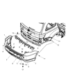 Dodge Durango Bumper Diagram - 68092093AA