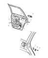2004 Jeep Grand Cherokee Door Handle Diagram - 5FW46ZDRAC