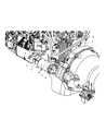 2004 Dodge Ram 3500 Transmission Oil Cooler Hose Diagram - 5093119AB