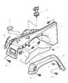 Jeep Wrangler Fender Diagram - 5003951AE