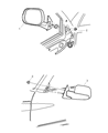 2002 Dodge Ram 2500 Car Mirror Diagram - 55156334AC