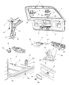 Jeep Cherokee Trunk Lid Latch Diagram - 55235643AC