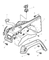 Jeep Wrangler Fender Diagram - 5003951AD