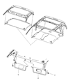 1999 Dodge Dakota Sun Visor Diagram - 5GD10TL2AA