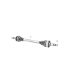 2010 Dodge Challenger Axle Shaft Diagram - 5180490AC