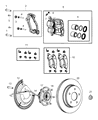 Ram Brake Caliper Bracket Diagram - 5143351AC
