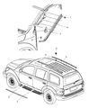 2007 Dodge Durango Door Moldings Diagram - 1CK521JCAA
