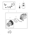 Ram 1500 A/C Compressor Diagram - 68140664AE