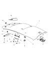 2014 Dodge Challenger Sun Visor Diagram - 1MA00XDVAB