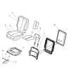 2004 Chrysler Pacifica Armrest Diagram - YM681L2AA