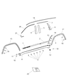 Jeep Door Moldings Diagram - 57010500AC