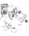 Chrysler Sebring Timing Cover Diagram - 4892270AA