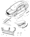 Chrysler 200 Weather Strip Diagram - 5303656AE