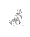 2003 Dodge Ram Van Seat Cover Diagram - YC721T5AA