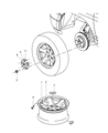 2004 Dodge Durango Wheel Cover Diagram - 52013653AA