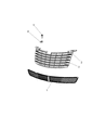 2008 Chrysler PT Cruiser Grille Diagram - 1HR99TZZAA