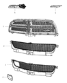 2014 Dodge Charger Grille Diagram - 1VE09DX8AA