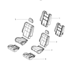 2014 Dodge Durango Seat Cover Diagram - 5RV15HL1AA