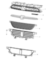 Dodge Dart Grille Diagram - 68202415AB