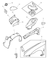 Dodge Neon Fender Diagram - 5003645AA