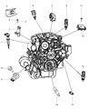 Jeep Knock Sensor Diagram - 5033316AA