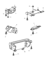 2005 Dodge Ram 2500 Transmission Mount Diagram - 52021131AA