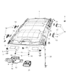 2016 Jeep Grand Cherokee Sun Visor Diagram - 1WK20BD1AD