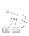 Jeep Commander Sway Bar Link Diagram - 52090154AE
