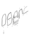 Ram Door Moldings Diagram - 68290778AD