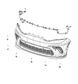 Dodge Durango Parking Assist Distance Sensor Diagram - 1TK84RXFAA