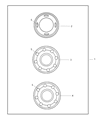 1999 Dodge Ram 3500 Wheel Cover Diagram - 52106866AA