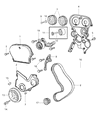 Dodge Timing Cover Diagram - 4648934AA