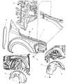 Dodge Durango Fender Diagram - 5134122AA
