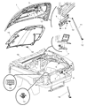 Ram Hood Latch Diagram - 55359715AC