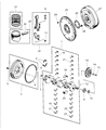 Jeep J20 Crankshaft Thrust Washer Set Diagram - 83507081