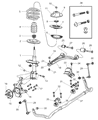 Dodge Caravan Sway Bar Link Diagram - 4743454AB