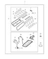 Dodge Durango Water Pump Gasket Diagram - 4792922AB