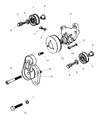 Jeep Cherokee A/C Idler Pulley Diagram - 5003567AA