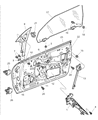 Chrysler Sebring Window Regulator Diagram - 5003260AA
