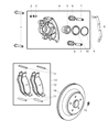 2005 Jeep Wrangler Brake Pad Diagram - 2AMV4882AA