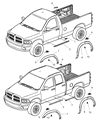 2011 Ram Dakota Door Moldings Diagram - 55077728AA