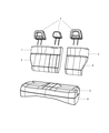 2009 Dodge Caliber Seat Cover Diagram - 1LY371DQAA