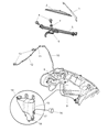 Dodge Ram 3500 Wiper Pivot Diagram - 55076549AH