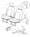 Chrysler PT Cruiser Armrest Diagram - MW091DV