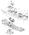 Chrysler Pacifica Center Console Base Diagram - 5161874AA
