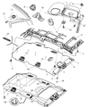 2006 Dodge Caravan Sun Visor Diagram - 1AW99BD1AA