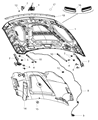 Ram Hood Latch Diagram - 4589707AB