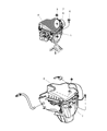 Dodge Neon Air Intake Coupling Diagram - 5278966AD